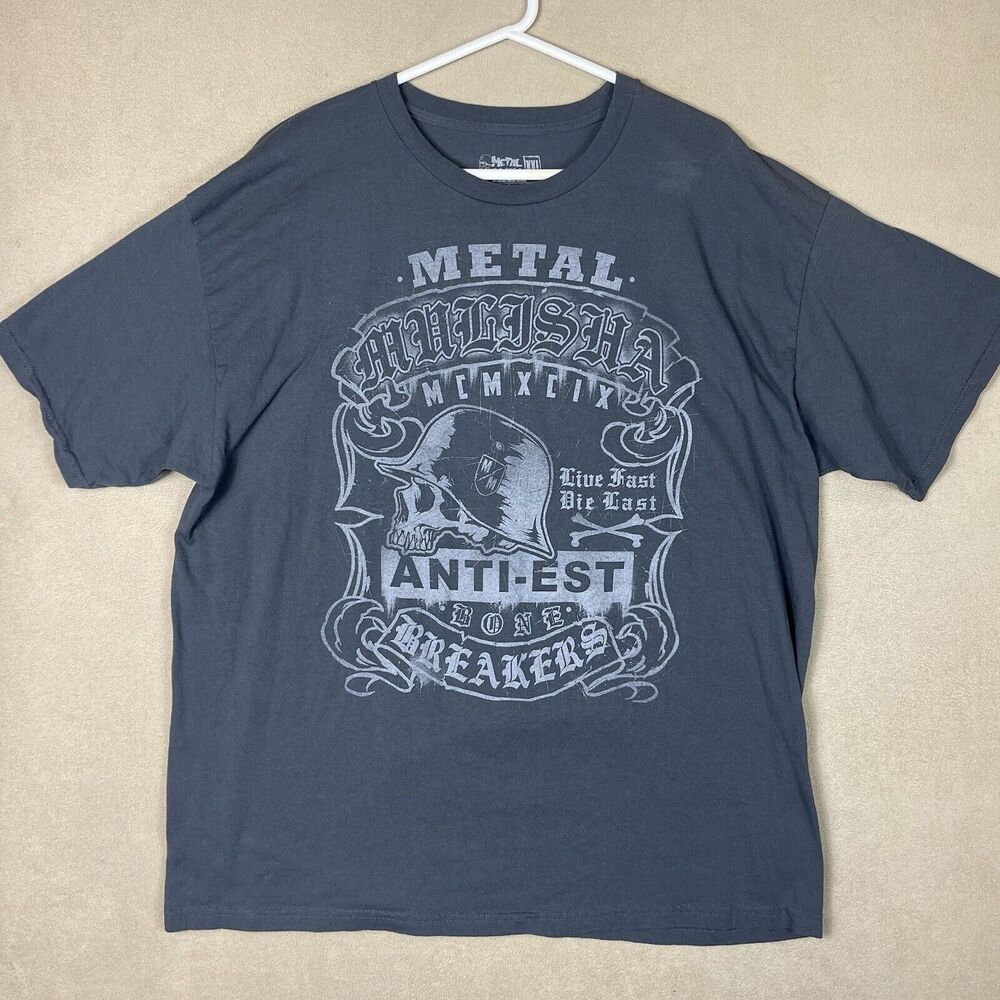Metal Mulisha Shirt Mens XXL Black Graphics Print Short Sleeve Adult